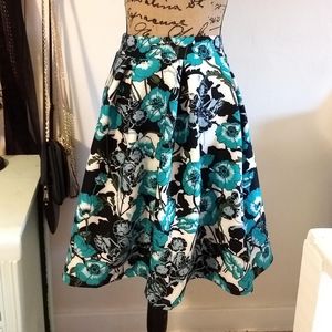 NWT JM Collection Medium Midi A-Line Floral Skirt